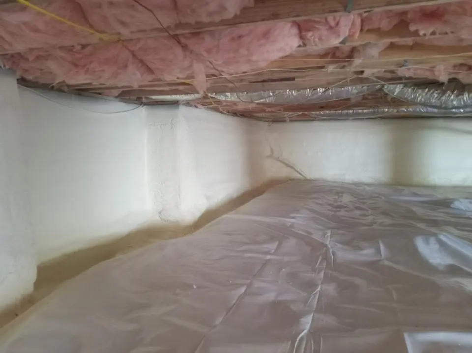 Crawl space encapsulation with closed-cell spray foam for Spray Foam Roofing Repair in Rochester